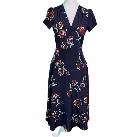 Vivo Yumi Cap Sleeve Dress - Mustard main image 1